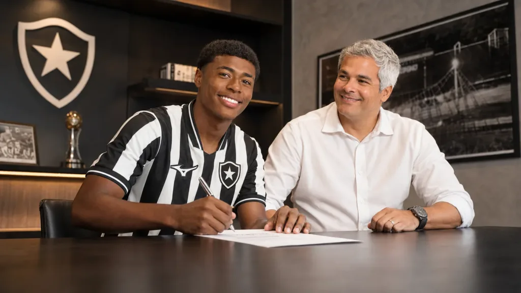 Botafogo Assina Primeiro Contrato Profissional Com Promessa Cauã Machado Até 2029 1 Cauã Machado Botafogo