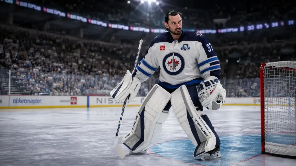 Connor Hellebuyck Pede Para Deixar os Jets e Expõe Decisão Antes da Nova Temporada da NHL 1 Connor Hellebuyck Jets NHL 01