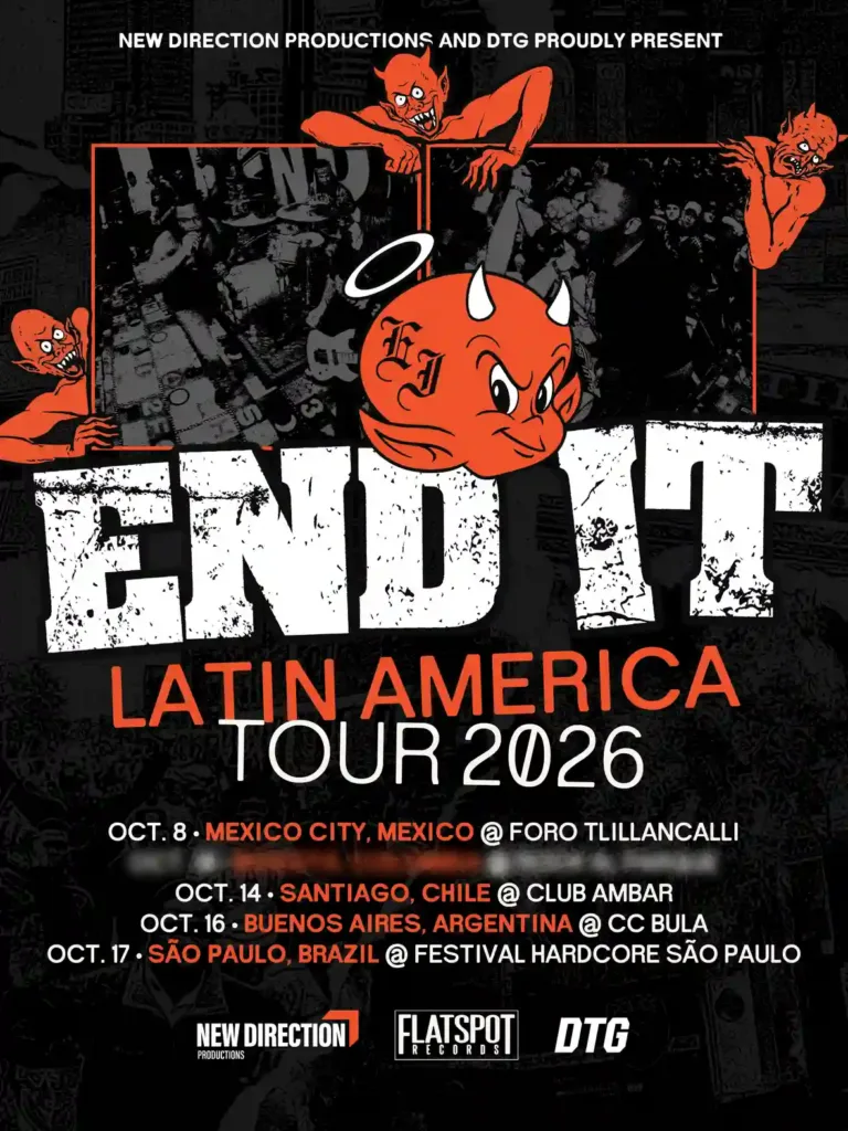 End It Leva o Hardcore de Baltimore pela Primeira Vez ao Brasil 1 End It - Cartaz Tour