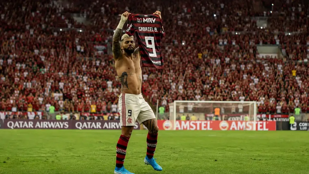 Gabigol comemorando gol (Brasil x Argentina) Libertadores
