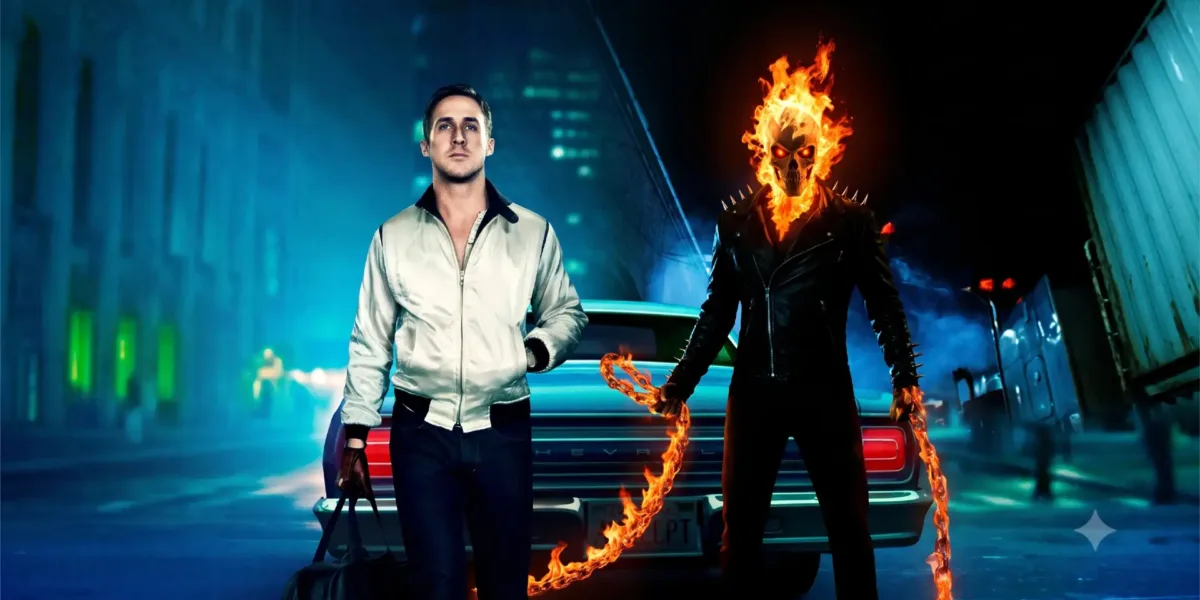 Motoqueiro Fantasma Com Ryan Gosling Pode Incendiar o MCU Motoqueiro Fantasma - Ryan Gosling