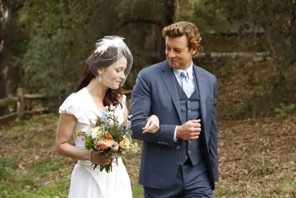 O Mentalista | 12 Curiosidades Dos Bastidores Que Você Provavelmente Não Sabia 9 O Mentalista - cena do casamento de Lisbon e Patrick Jane