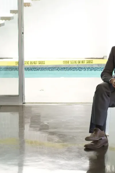 O Mentalista - Simon Beker em cena como Patrick Jane