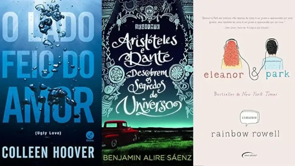 O Livro Certo Para Cada Fase da Vida | Descubra o Que Ler Agora 6 Montagem com capas de livros sobre identidade, pertencimento e a busca por um lugar no mundo, incluindo O Lado Feio Do Amor, Aristóteles e Dante Descobrem os Segredos do Universo e Eleanor & Park.