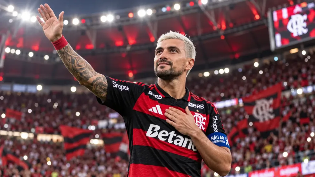 5 Estrangeiros que Fizeram História no Futebol Brasileiro 5 Estrangeiros Arrascaeta comemorando pelo Flamengo