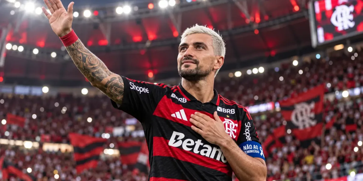 5 Estrangeiros que Fizeram História no Futebol Brasileiro Estrangeiros Arrascaeta comemorando pelo Flamengo