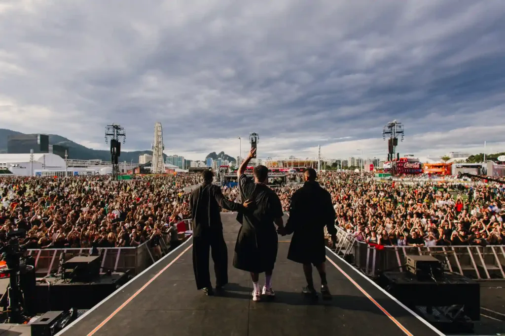 Criolo Abre o Palco Sunset Com Amaro Freitas e Dino D’Santiago e Celebra Encontro de Culturas no Rock in Rio 2026 3 Criolo, Amaro e Dino