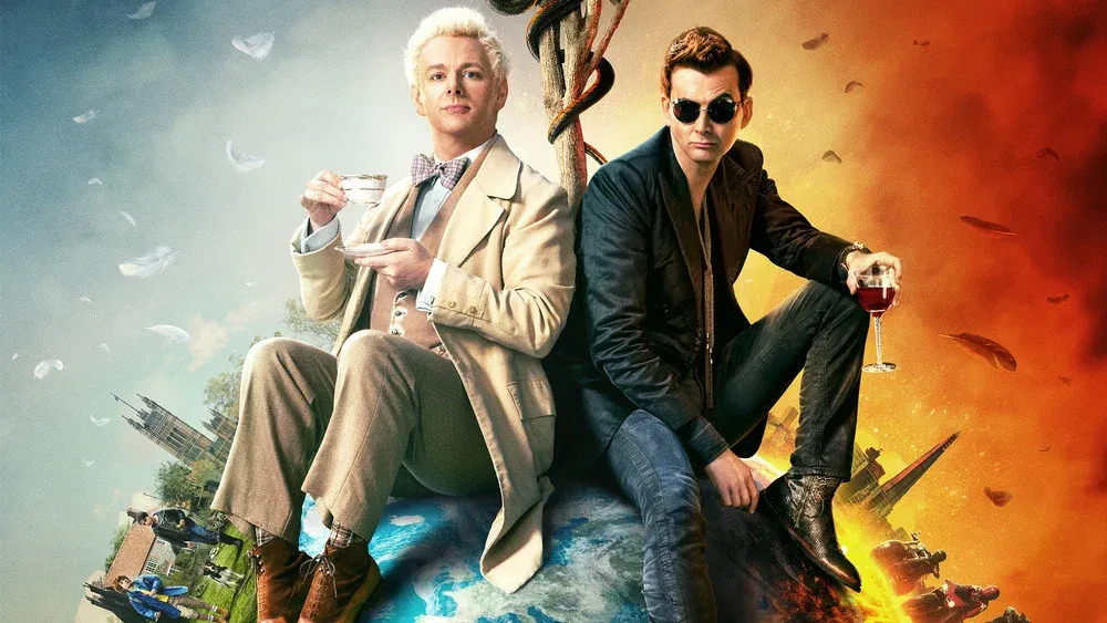 O Mago da Cultura Pop | Como Aleister Crowley Moldou o Rock, o Cinema e os Quadrinhos 8 Poster promocional de The Good Omens