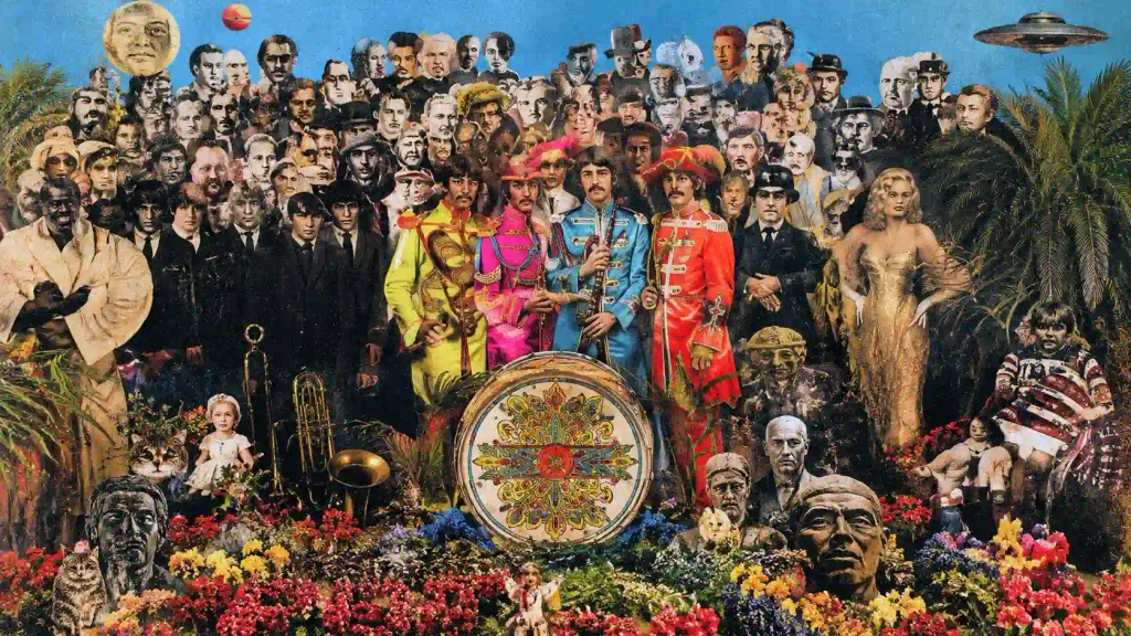 O Mago da Cultura Pop | Como Aleister Crowley Moldou o Rock, o Cinema e os Quadrinhos 2 Imagem da capa de Sgt. Pepper dos Beatles