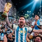 Messi com a taça