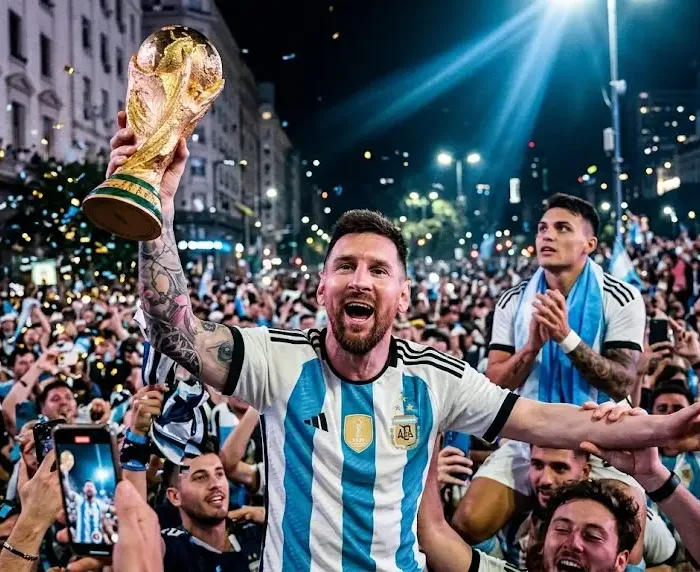 Messi com a taça