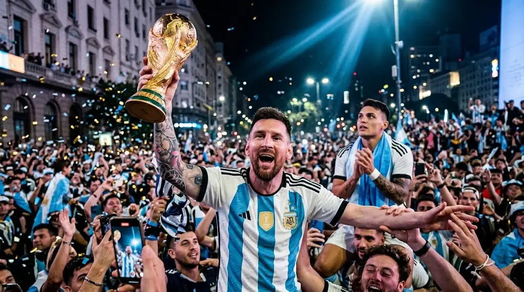 Messi com a taça