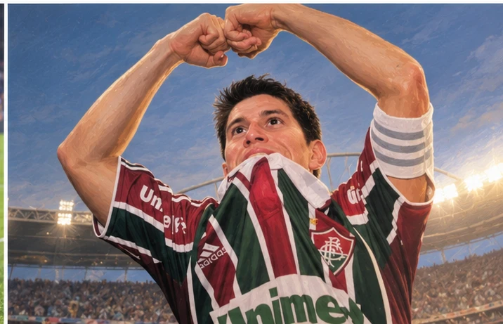 Uniões de Torcidas I As Alianças Que Dividem o Futebol Brasileiro 2 Jogador do Fluminense juntando os punhos