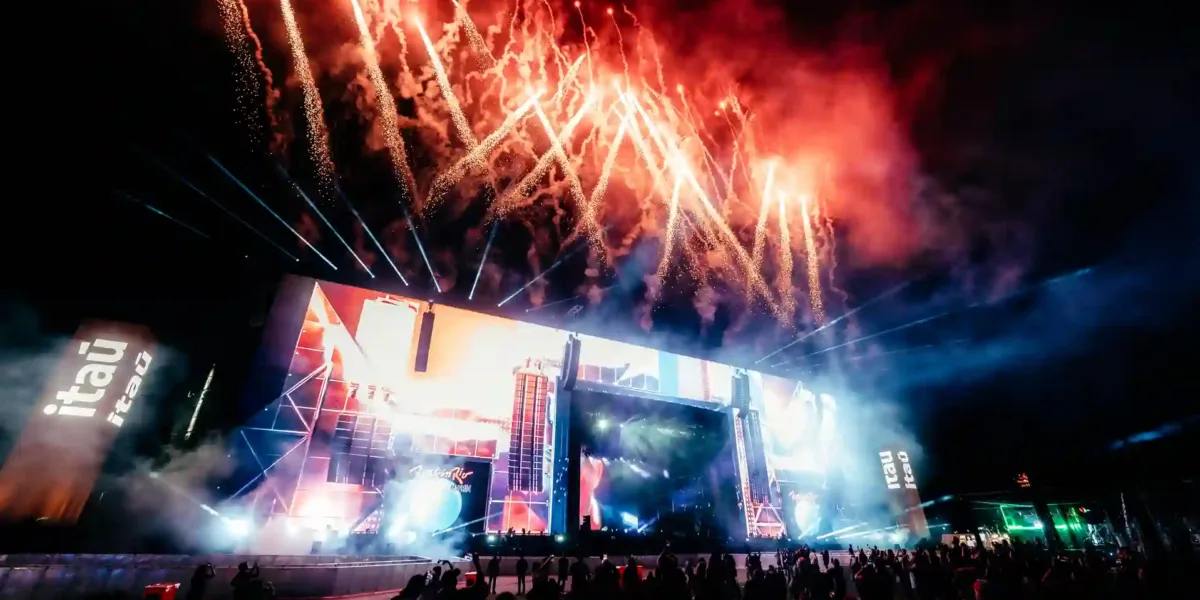 Fogos no Palco Mundo do Rock in Rio 2026