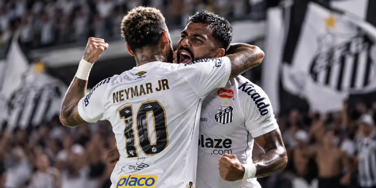 Brasileirão 2027 Começará em Janeiro e Ficará 41 Dias Parado Por Causa da Copa do Mundo Feminina Neymar e Gabigol comemorando gol pelo Santos Brasileirão
